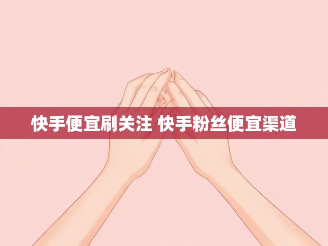 快手便宜刷关注 快手粉丝便宜渠道