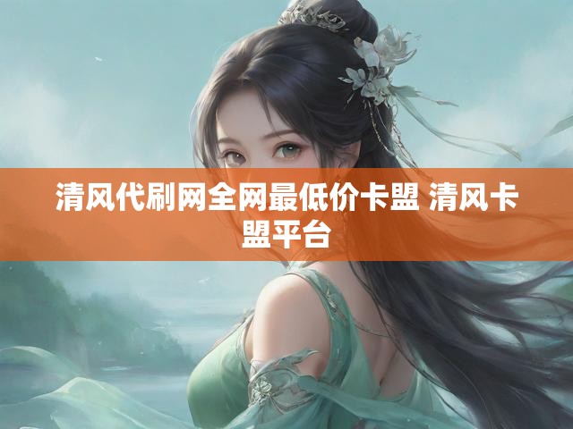 清风代刷网全网最低价卡盟 清风卡盟平台