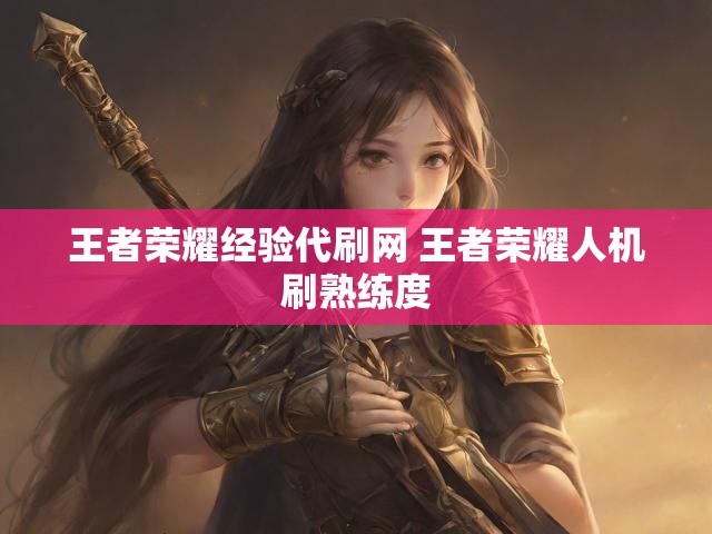 王者荣耀经验代刷网 王者荣耀人机刷熟练度
