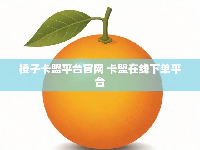 橙子卡盟平台官网 卡盟在线下单平台