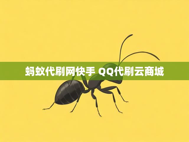 蚂蚁代刷网快手 QQ代刷云商城