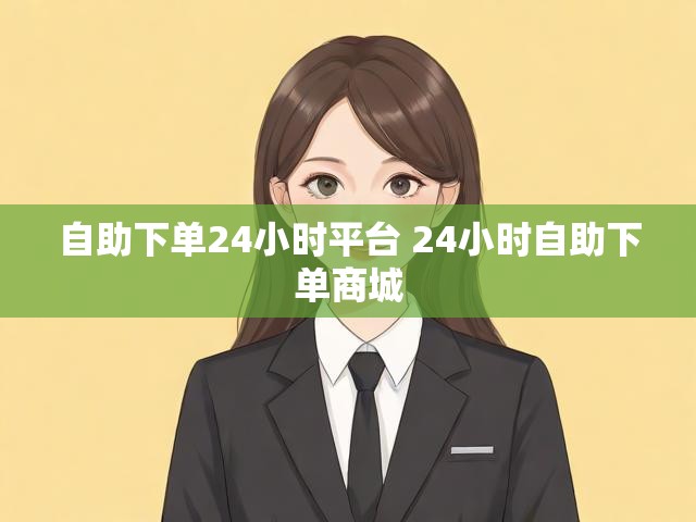 自助下单24小时平台 24小时自助下单商城