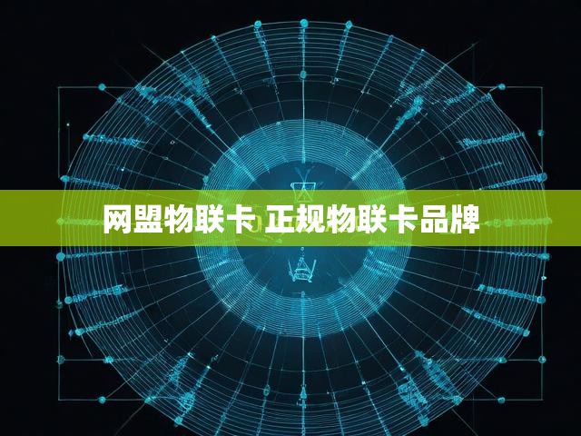 网盟物联卡 正规物联卡品牌