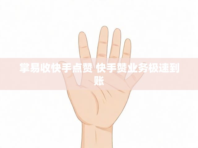 掌易收快手点赞 快手赞业务极速到账