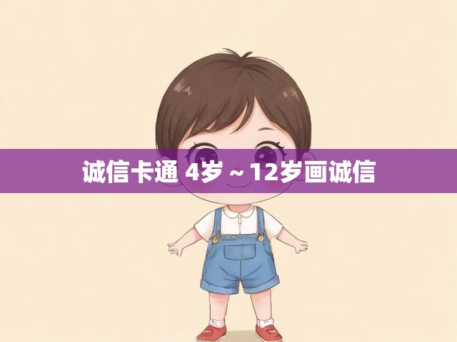 诚信卡通 4岁～12岁画诚信