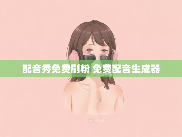 配音秀免费刷粉 免费配音生成器