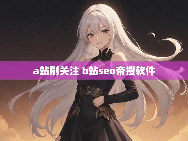 a站刷关注 b站seo帝搜软件