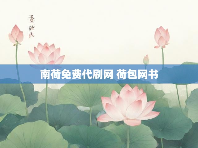 南荷免费代刷网 荷包网书