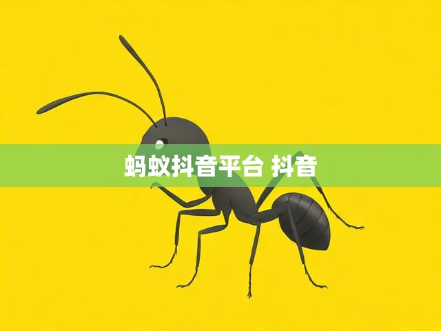 蚂蚁抖音平台 抖音